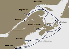 Canada cruise map