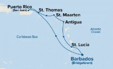 Caribbean Cruise map