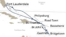 Eastern Caribbean Cruise map