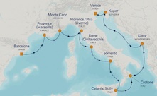 Baltic and Scandinavia cruise map